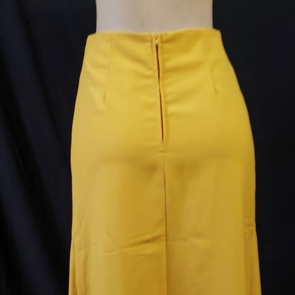 Wall St yellow Long skirt back zipper size Small - Picture 5 of 7